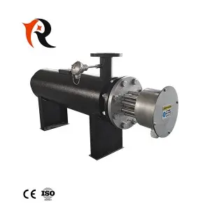 Industrial electric high pressure pipeline inline air heater