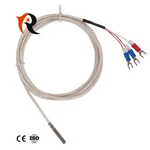 temperature sensor K type thermocouple with insulated high temperature lead wire