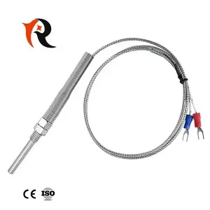temperature sensor K type thermocouple with insulated high temperature lead wire