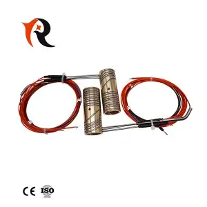 Brass hot runner coil heater with K/J type thermocouple