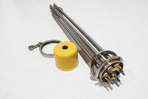 Heating tube with flange