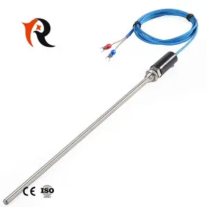WRNK191 Class a pin-probe armored thermocouple K E J rtd flexible thin probe temperature sensor
