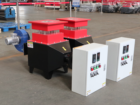 Circulating electric air duct blower heater