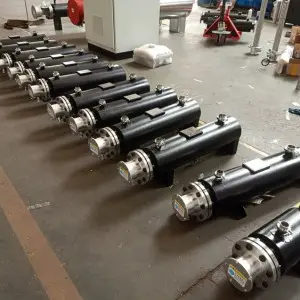 Industrial electric high pressure pipeline inline air heater