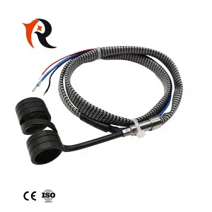 Stainless steel nozzle heater spring hot runner coil heater with thermocouple