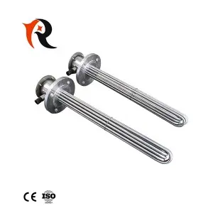 Industrial 30KW stainless steel 316 water immersion heating element with flange