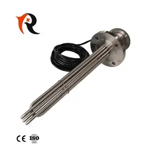 Explosion-proof 20KW industrial electric flange immersion heater element with junction box