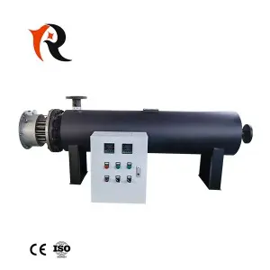 Industrial electric high pressure pipeline inline air heater